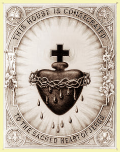 Sacred Heart of Jesus Home Consecration 11x14 inch Metal Print