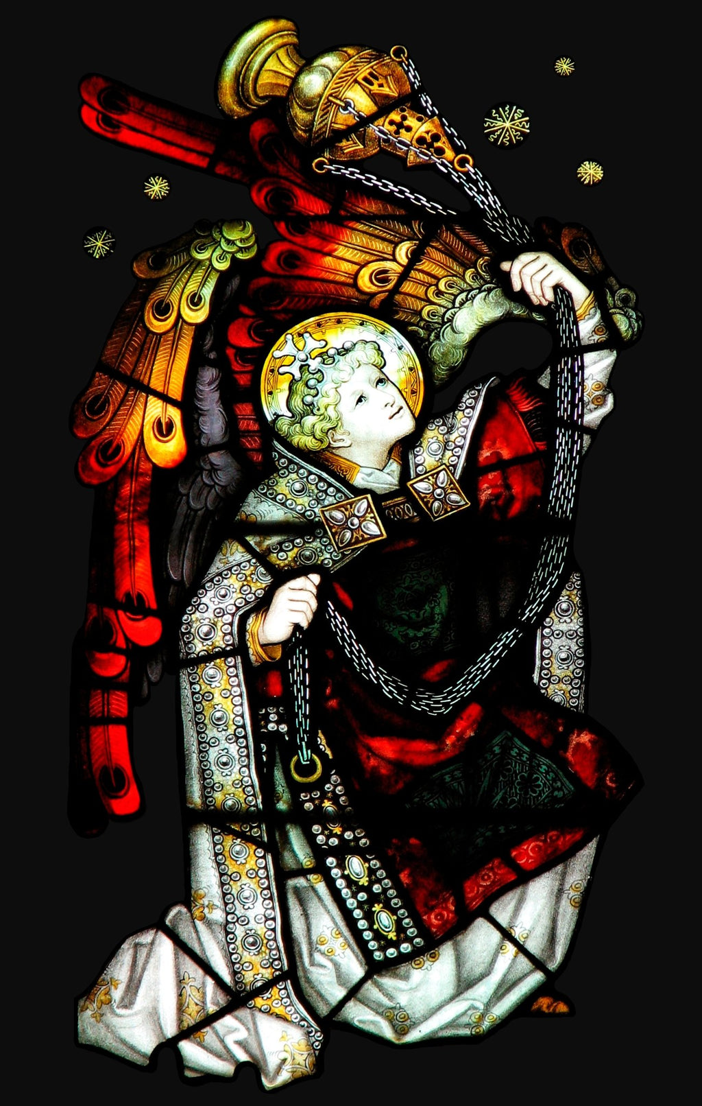 Angel with Censer Stained Glass T-Shirt - Catholicamtees