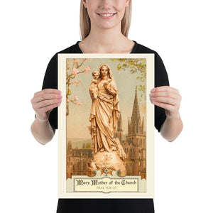 Mary, Mother of the Church Poster - Catholicamtees