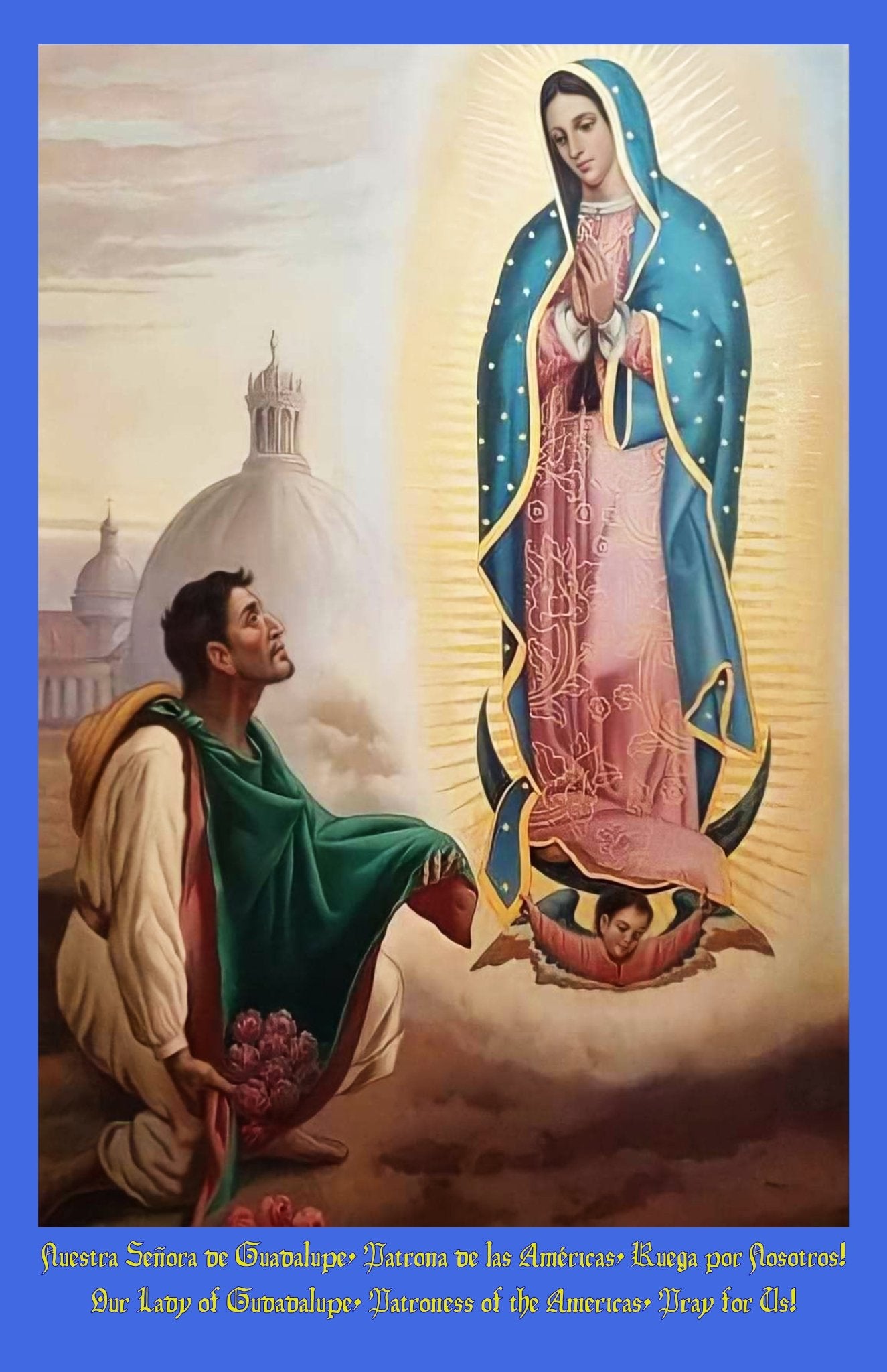 Our Lady of Guadalupe with St. Juan Diego Art Print - Catholicamtees