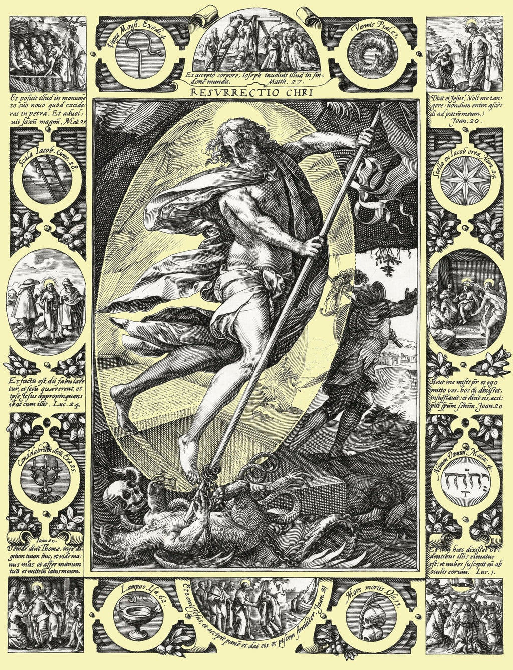 Resurrection of Christ by Hendrick Goltzius, 1578 Poster - Catholicamtees