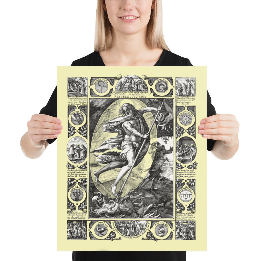 Resurrection of Christ by Hendrick Goltzius, 1578 Poster - Catholicamtees