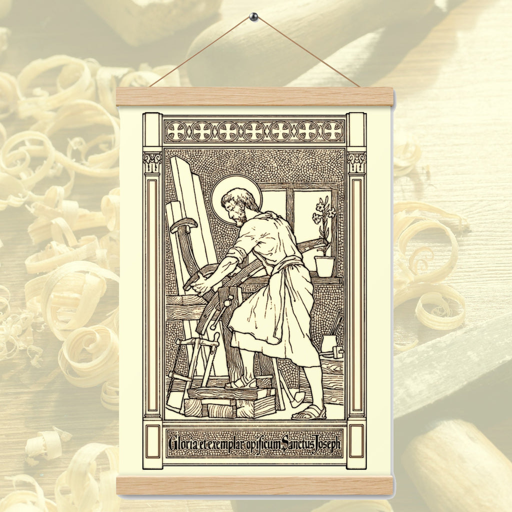 St. Joseph the Worker Ready to Hang Fine Art Poster - Catholicamtees