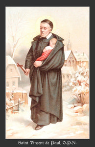 St. Vincent de Paul in Winter Holy Card T-Shirt
