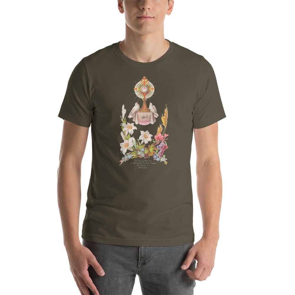 Blessed Sacrament of the Altar: "O True Bread" T-Shirt - Catholicamtees