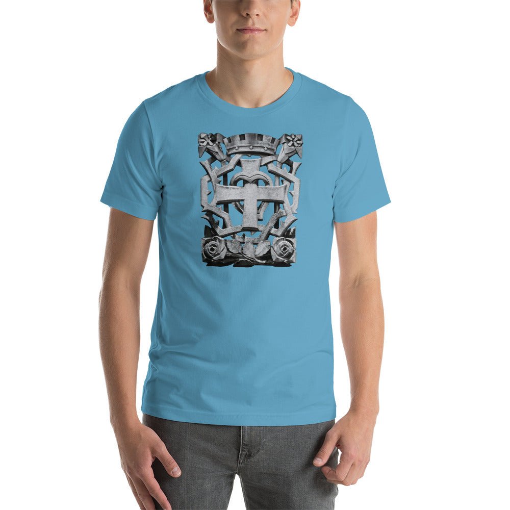 Cross and Crown Stonework T-Shirt - Catholicamtees