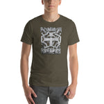 Load image into Gallery viewer, Cross and Crown Stonework T-Shirt - Catholicamtees
