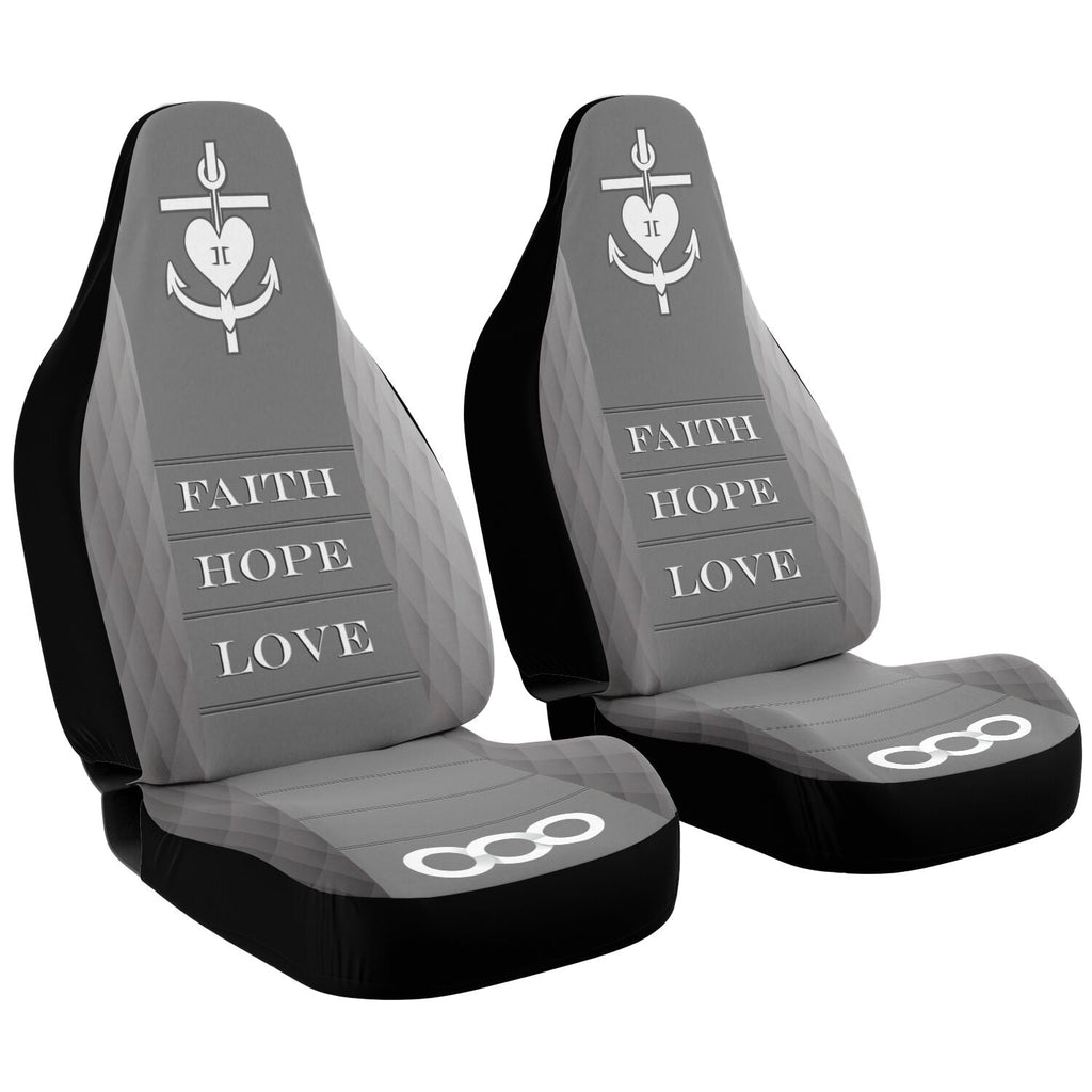 Faith, Hope and Love (from 1 Corinthians 13:13) Car Seat Cover - Catholicamtees