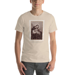 Jesus the Good Shepherd Lace Holy Card T-Shirt - Catholicamtees