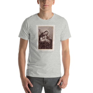 Jesus the Good Shepherd Lace Holy Card T-Shirt - Catholicamtees