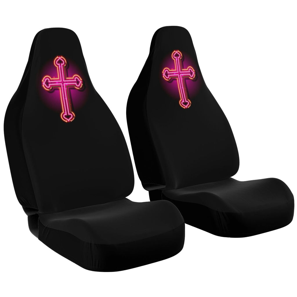 Neon Cross Car Seat Cover - Catholicamtees
