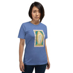 Load image into Gallery viewer, Our Lady of the Immaculate Conception Lace Holy Card Soft and Lightweight Unisex T-Shirt - Catholicamtees
