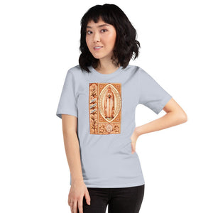 Our Lady "Salve Advocata Nostra" Holy Card T-Shirt - Catholicamtees