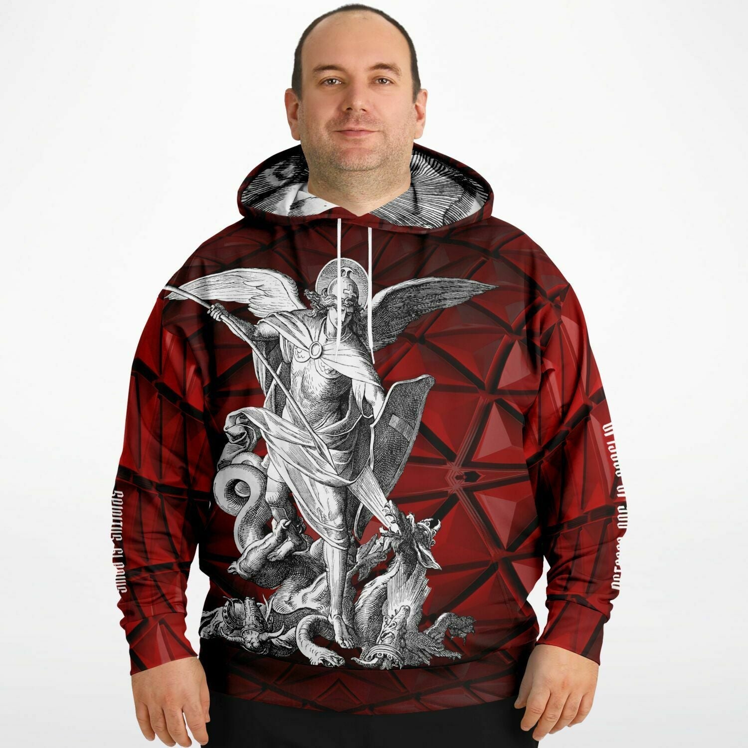 Red Private Listing Fashion Plus-size Hoodie - AOP - Catholicamtees