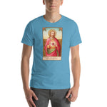 Load image into Gallery viewer, Sacred Heart of Jesus Holy Card T-Shirt - Catholicamtees
