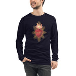 Load image into Gallery viewer, Sacred Heart of Jesus Long Sleeve Tee - Catholicamtees
