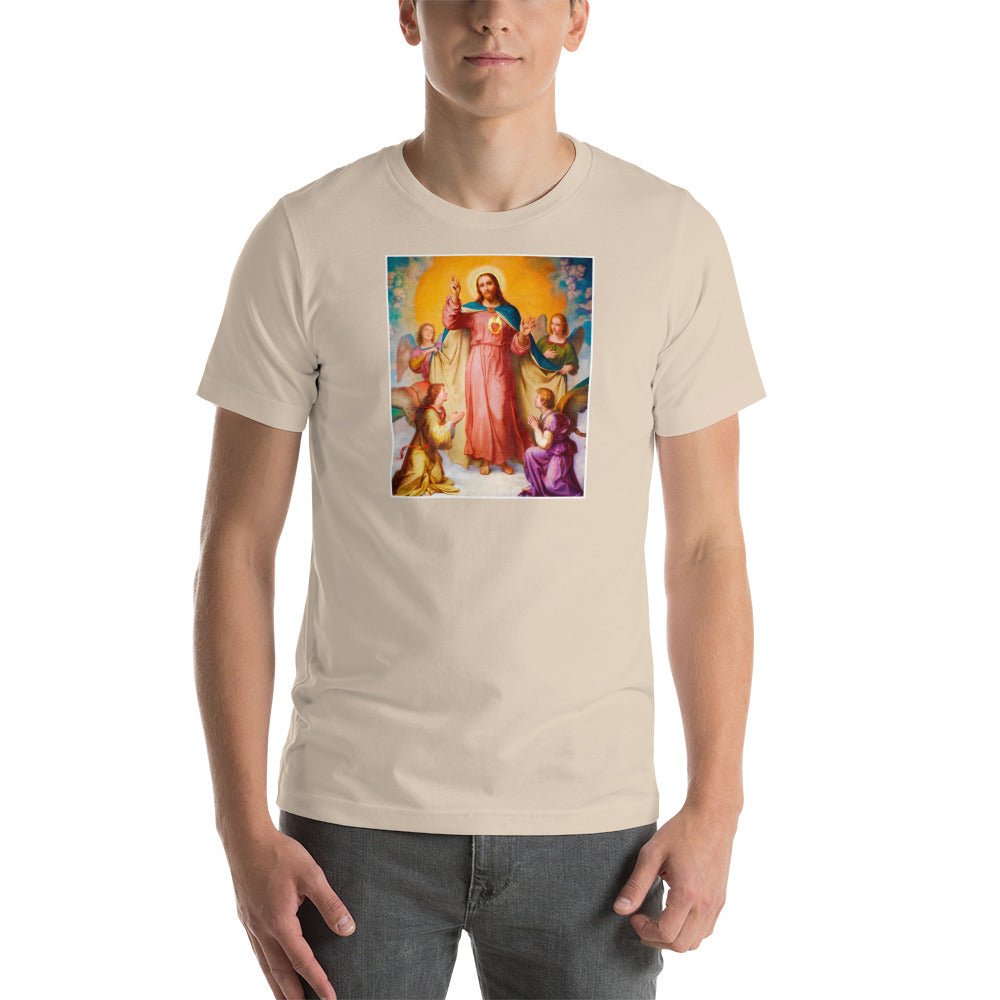 Sacred Heart of Jesus with attending Angels T-Shirt - Catholicamtees