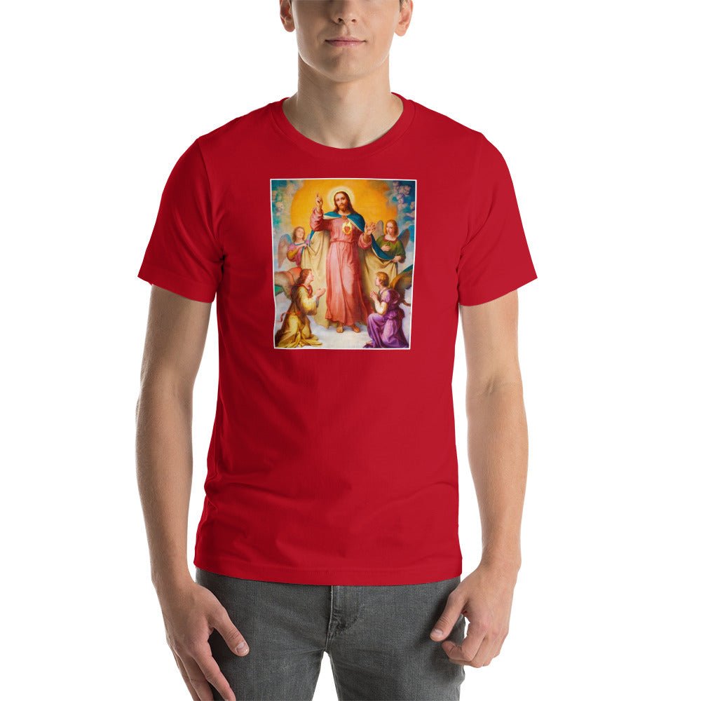 Sacred Heart of Jesus with attending Angels T-Shirt - Catholicamtees