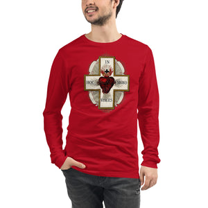 Sacred Heart of Jesus with Cross Long Sleeve Tee - Catholicamtees
