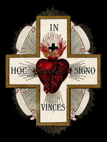 Load image into Gallery viewer, Sacred Heart of Jesus with Cross Long Sleeve Tee - Catholicamtees
