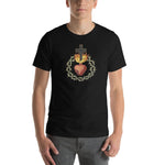 Load image into Gallery viewer, Sacred Heart of Jesus with Crown of Thorns Mosaic T-Shirt - Catholicamtees

