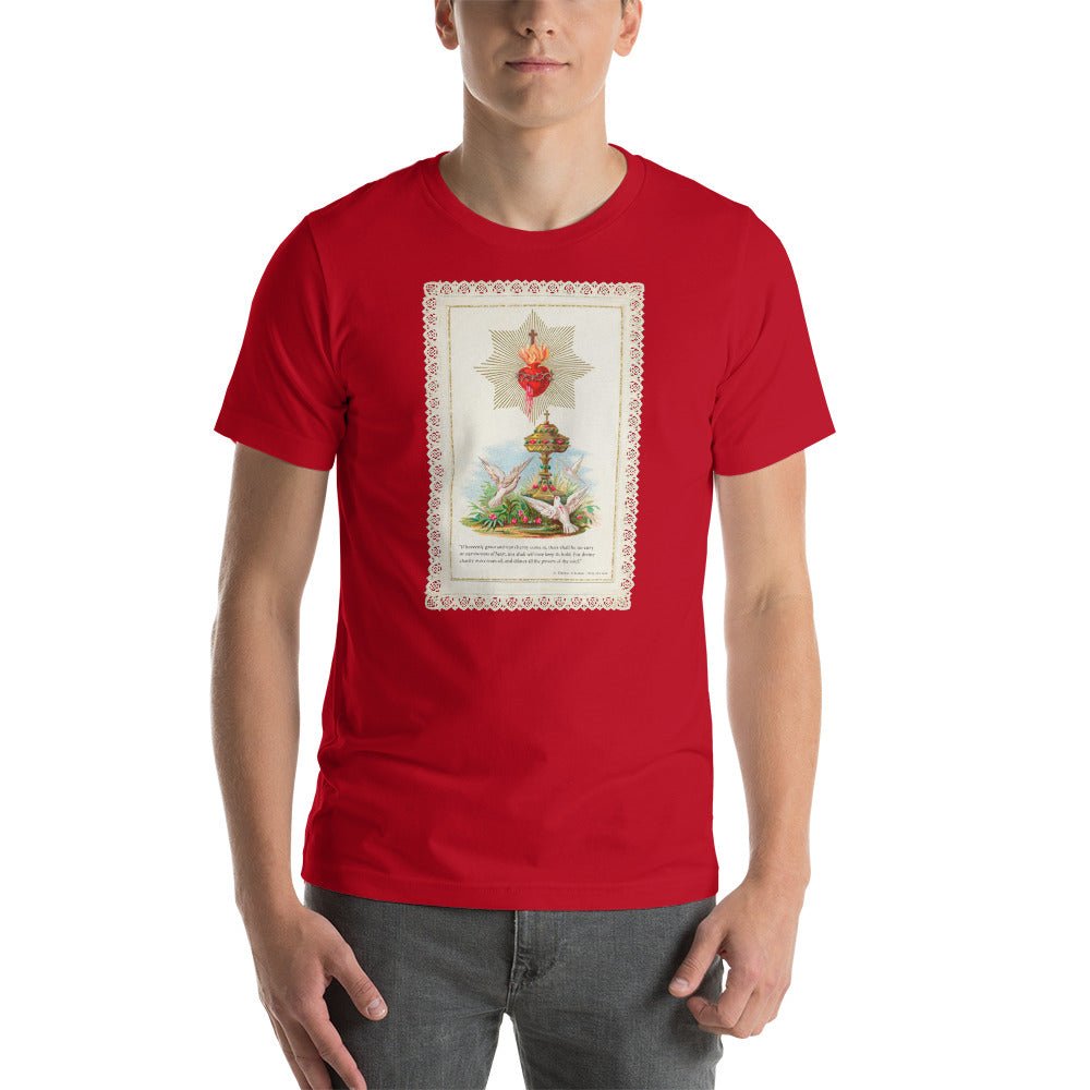 Sacred Heart of Jesus with quote from St. Thérèse's "Story of a Soul" T-Shirt - Catholicamtees