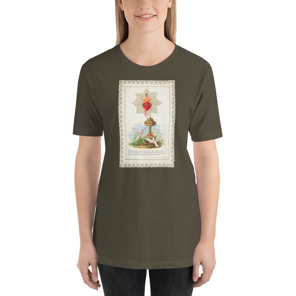 Sacred Heart of Jesus with quote from St. Thérèse's "Story of a Soul" T-Shirt - Catholicamtees