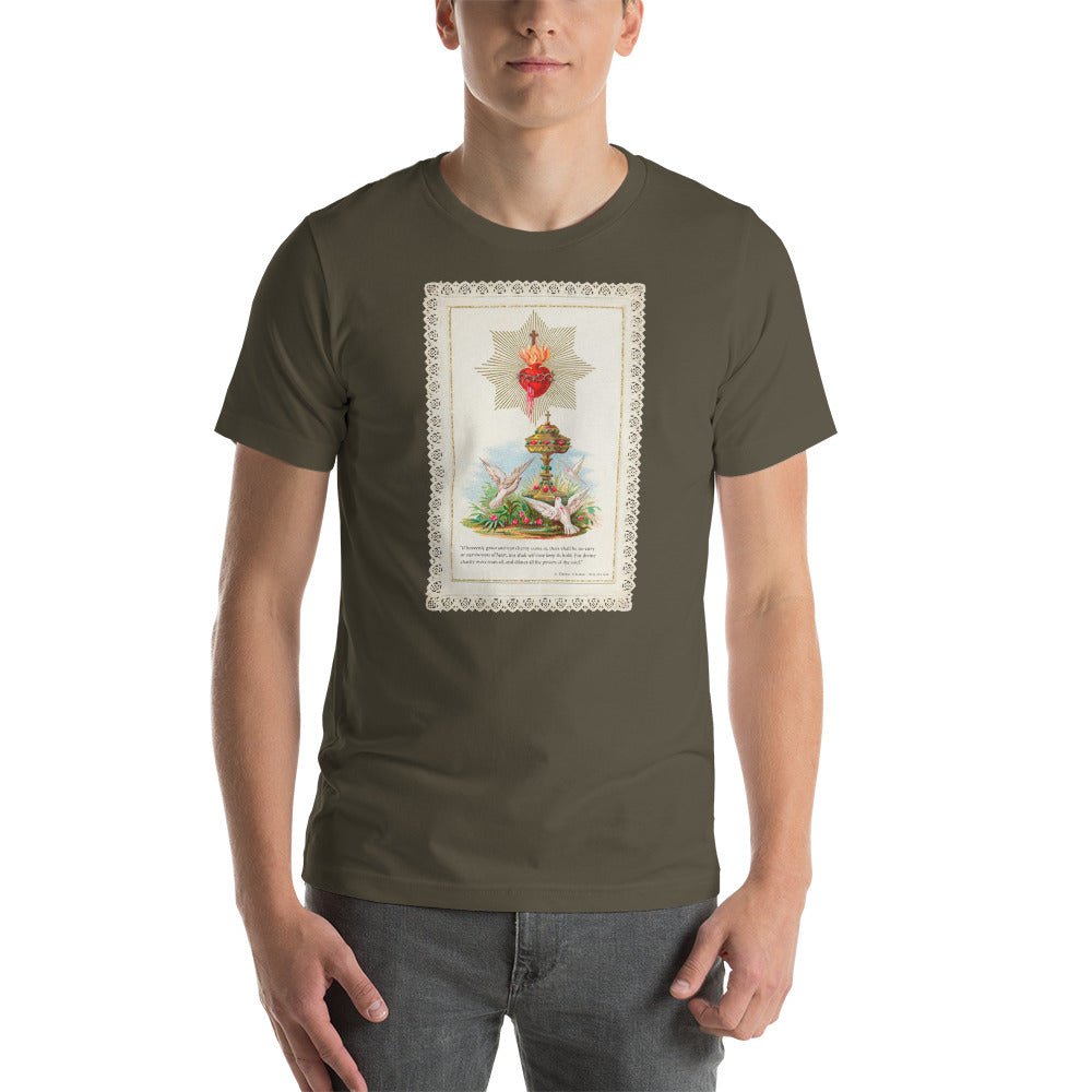 Sacred Heart of Jesus with quote from St. Thérèse's "Story of a Soul" T-Shirt - Catholicamtees