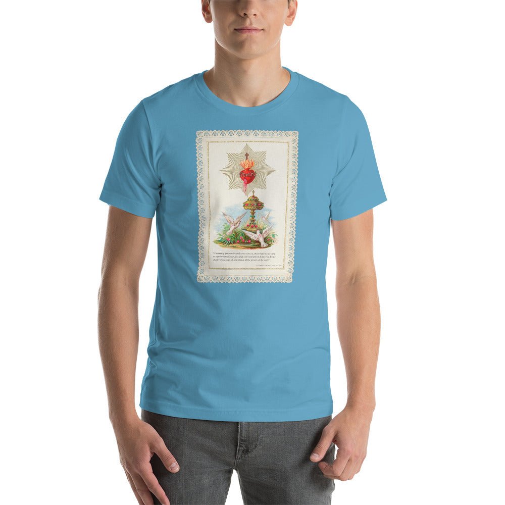 Sacred Heart of Jesus with quote from St. Thérèse's "Story of a Soul" T-Shirt - Catholicamtees