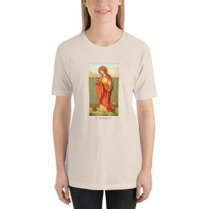 St. Barbara Vintage Holy Card T-Shirt - Catholicamtees