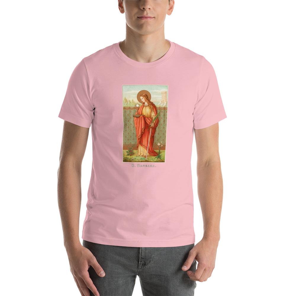 St. Barbara Vintage Holy Card T-Shirt - Catholicamtees