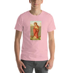 Load image into Gallery viewer, St. Barbara Vintage Holy Card T-Shirt - Catholicamtees
