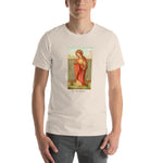 Load image into Gallery viewer, St. Barbara Vintage Holy Card T-Shirt - Catholicamtees
