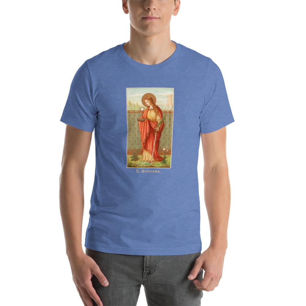St. Barbara Vintage Holy Card T-Shirt - Catholicamtees