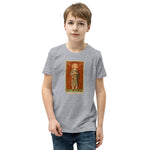 Load image into Gallery viewer, St. Benedict Joseph Labre Holy Card Youth T-Shirt - Catholicamtees
