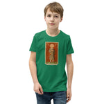 Load image into Gallery viewer, St. Benedict Joseph Labre Holy Card Youth T-Shirt - Catholicamtees
