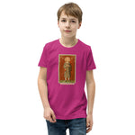 Load image into Gallery viewer, St. Benedict Joseph Labre Holy Card Youth T-Shirt - Catholicamtees
