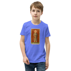 St. Benedict Joseph Labre Holy Card Youth T-Shirt - Catholicamtees