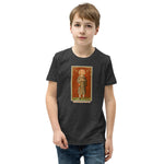 Load image into Gallery viewer, St. Benedict Joseph Labre Holy Card Youth T-Shirt - Catholicamtees
