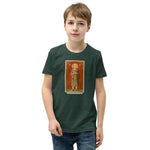 Load image into Gallery viewer, St. Benedict Joseph Labre Holy Card Youth T-Shirt - Catholicamtees
