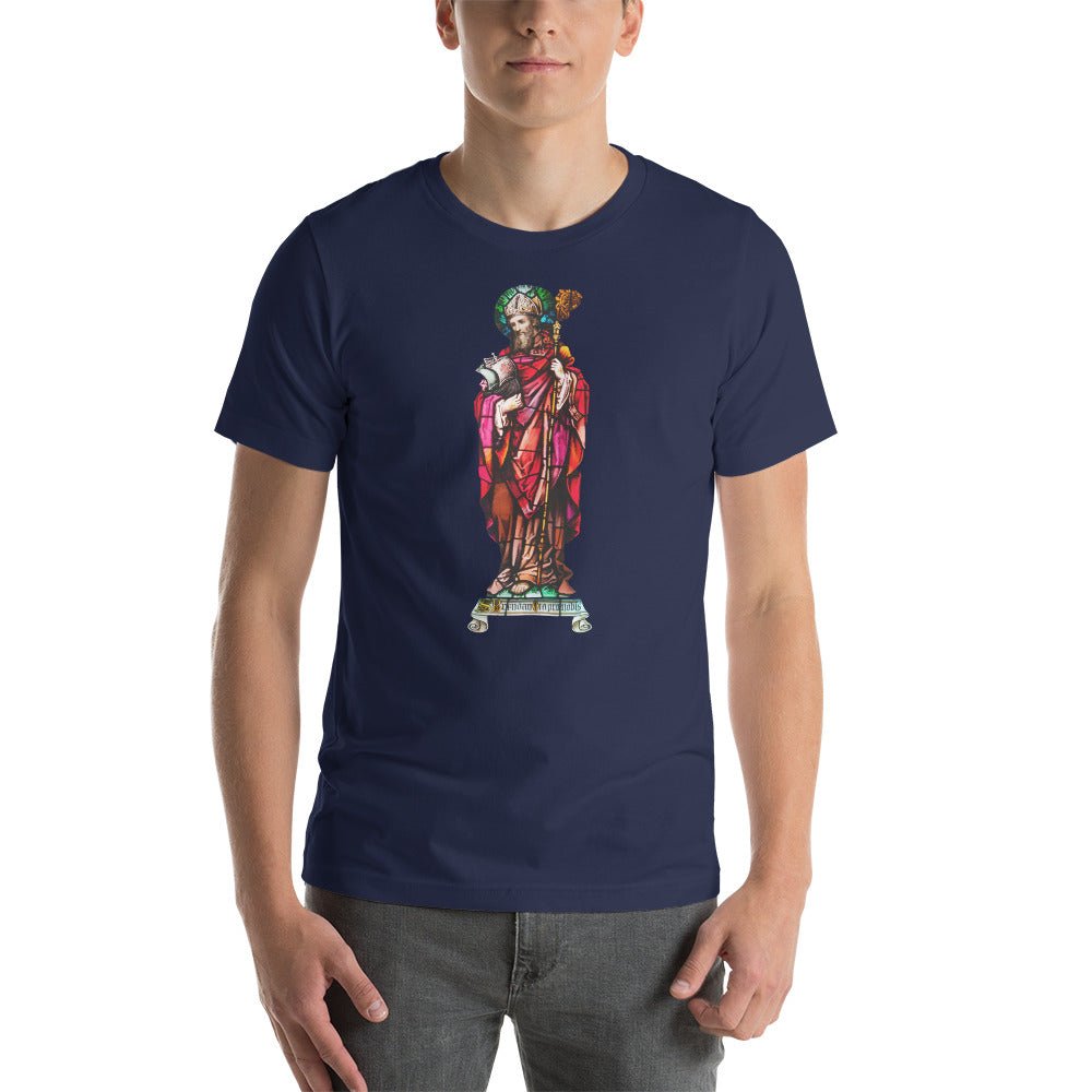 St. Brendan the Navigator Stained Glass T-Shirt - Catholicamtees