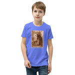 Load image into Gallery viewer, St. Francis of Assisi with the wolf of Gubbio T-Shirt Youth T-Shirt - Catholicamtees
