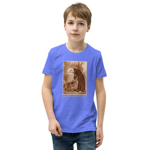 St. Francis of Assisi with the wolf of Gubbio T-Shirt Youth T-Shirt - Catholicamtees