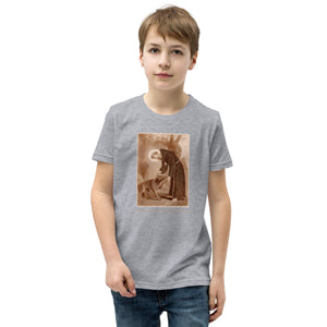St. Francis of Assisi with the wolf of Gubbio T-Shirt Youth T-Shirt - Catholicamtees