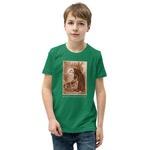Load image into Gallery viewer, St. Francis of Assisi with the wolf of Gubbio T-Shirt Youth T-Shirt - Catholicamtees
