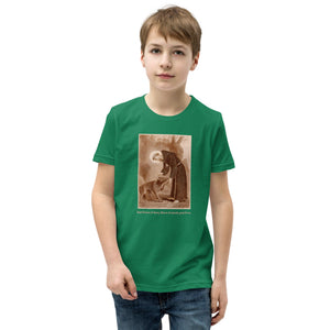 St. Francis of Assisi with the wolf of Gubbio T-Shirt Youth T-Shirt - Catholicamtees