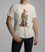 Load image into Gallery viewer, St. Joseph with Christ Child Lightweight T-Shirt - Catholicamtees
