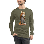 Load image into Gallery viewer, St. Joseph with Christ Child Mosaic Long Sleeve Tee - Catholicamtees
