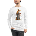 Load image into Gallery viewer, St. Joseph with Christ Child Mosaic Long Sleeve Tee - Catholicamtees

