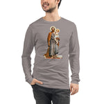 Load image into Gallery viewer, St. Joseph with Christ Child Mosaic Long Sleeve Tee - Catholicamtees
